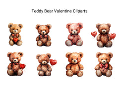 Teddy Bear Valentine Clipart - CraftNest