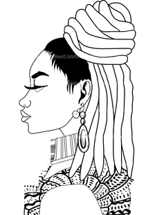 African American Women Coloring Book - CraftNest - Digital Crafting and Art