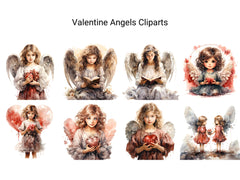 Valentine Angels Clipart - CraftNest