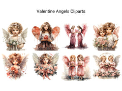 Valentine Angels Clipart - CraftNest