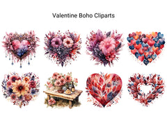 Valentine Boho Clipart - CraftNest