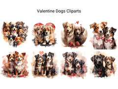 Valentine Dogs Clipart - CraftNest