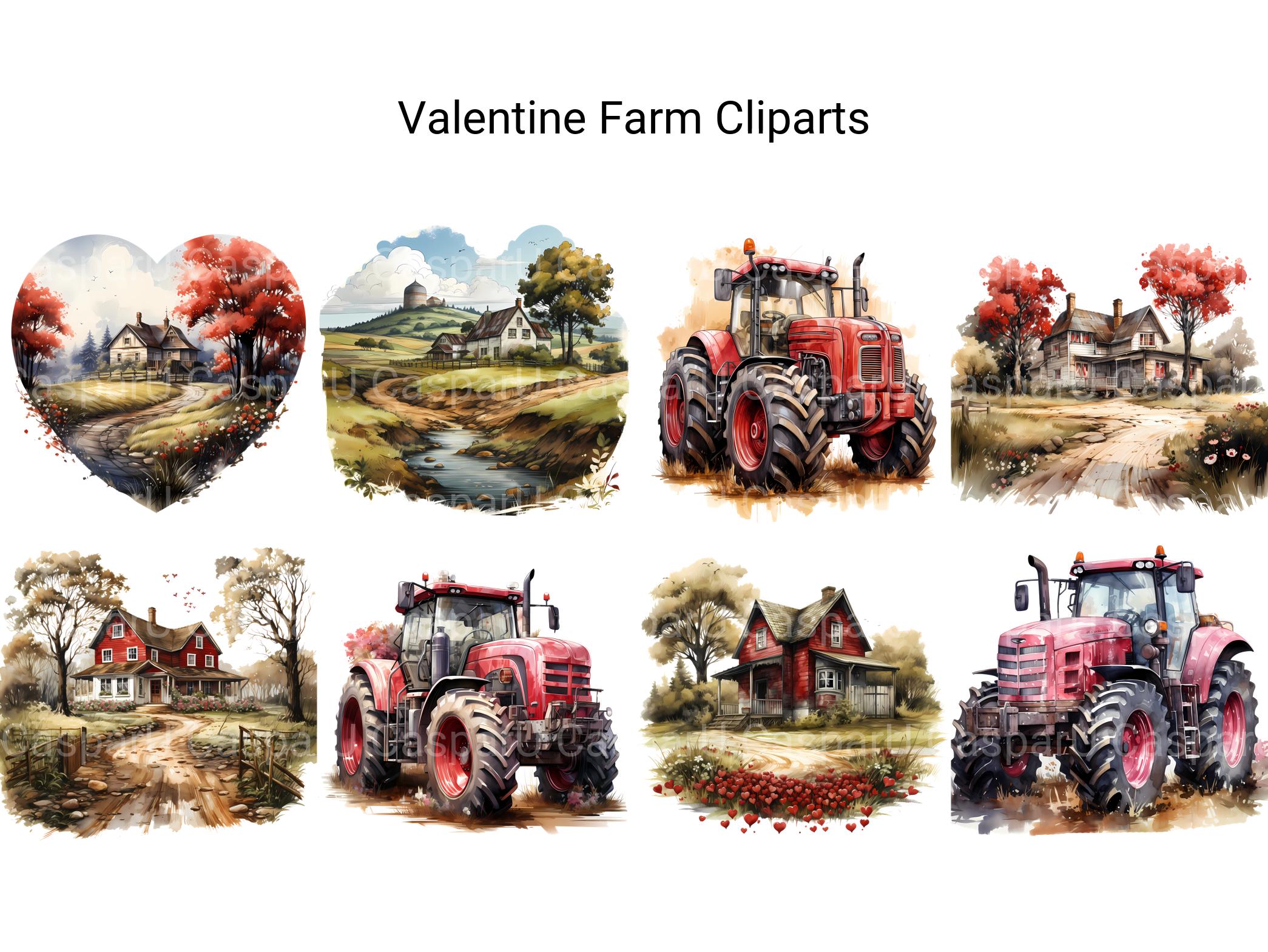 Valentine Farm Clipart - CraftNest