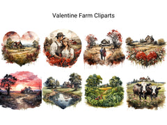 Valentine Farm Clipart - CraftNest