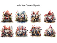 Valentine Gnome Clipart - CraftNest