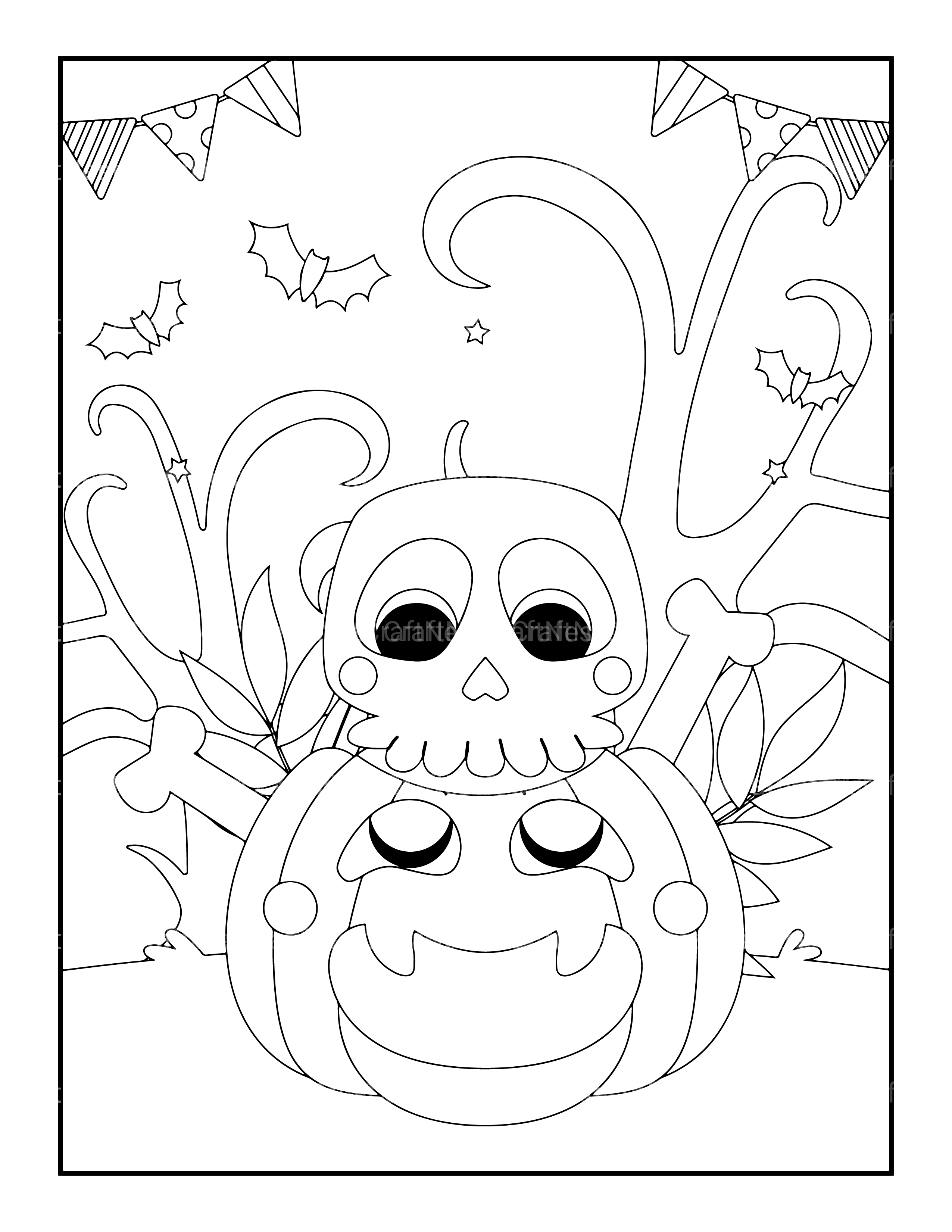 Kids Halloween Ghost Coloring Book - CraftNest - Digital Crafting and Art