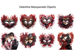 Valentine Masquerade Clipart - CraftNest