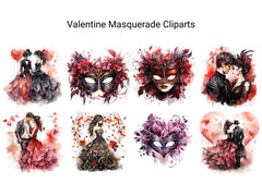 Valentine Masquerade Clipart - CraftNest