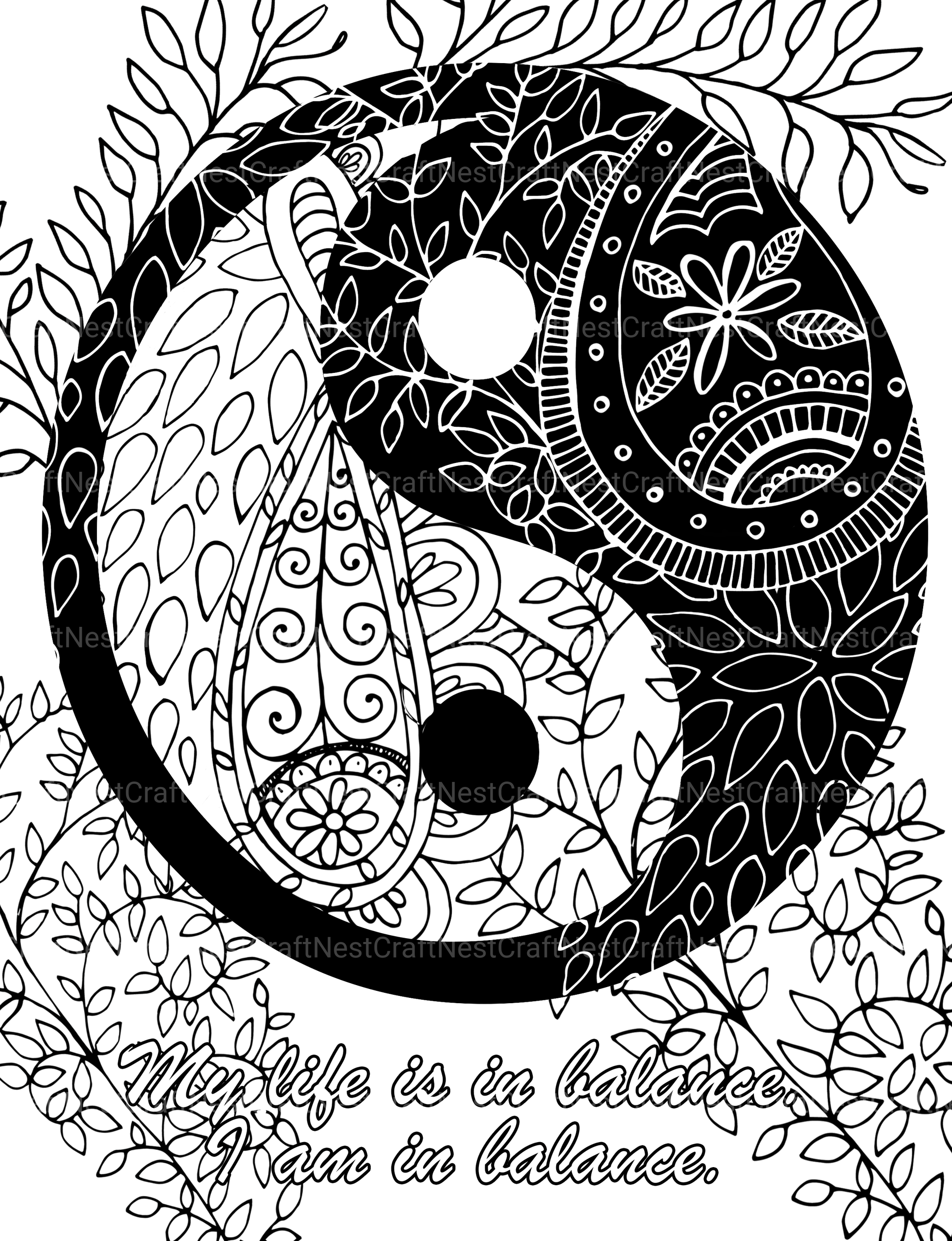 Colorist Heaven Affirmations Coloring Book - CraftNest - Digital Crafting and Art