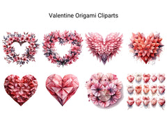 Valentine Origami Clipart - CraftNest