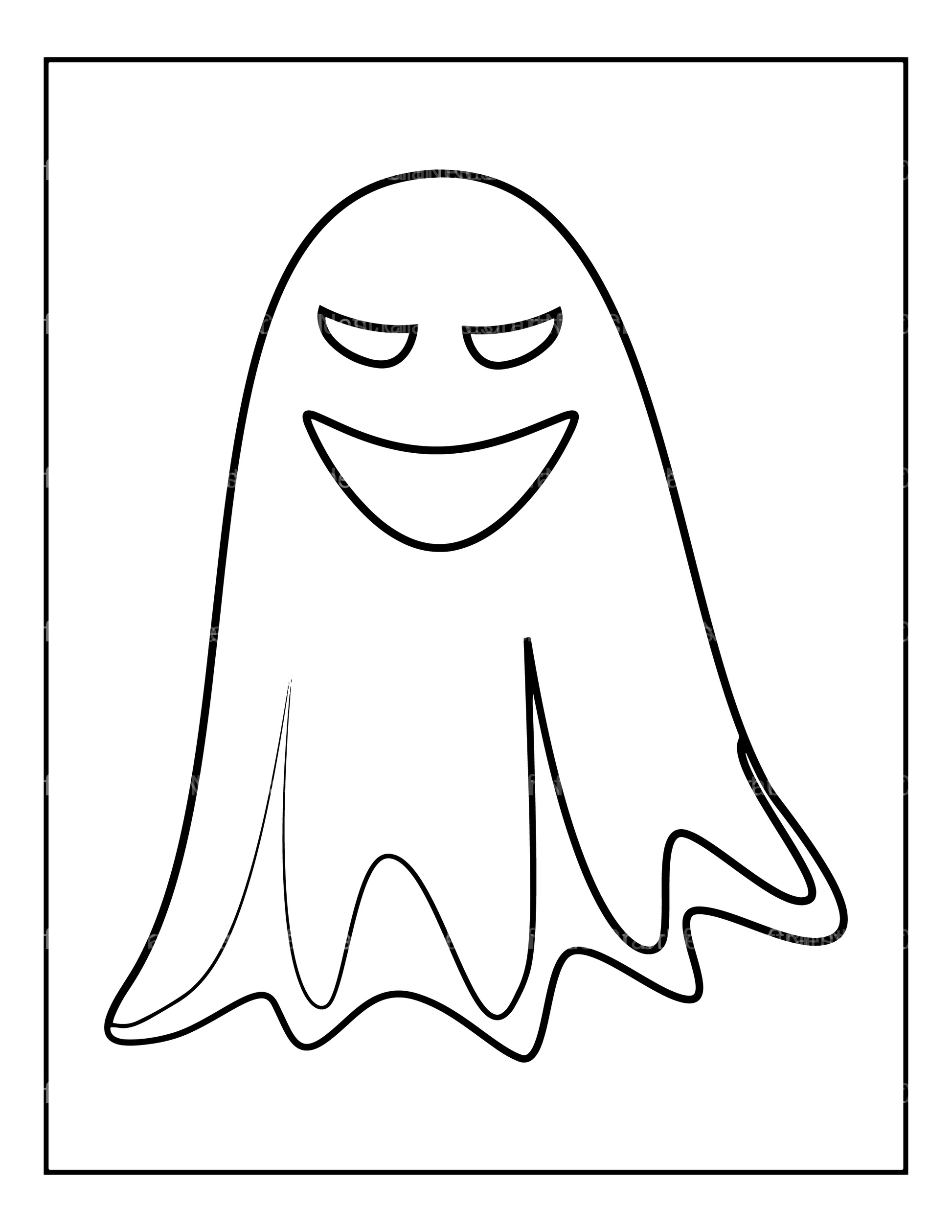 Kids Halloween Ghost Coloring Book 3 - CraftNest - Digital Crafting and Art