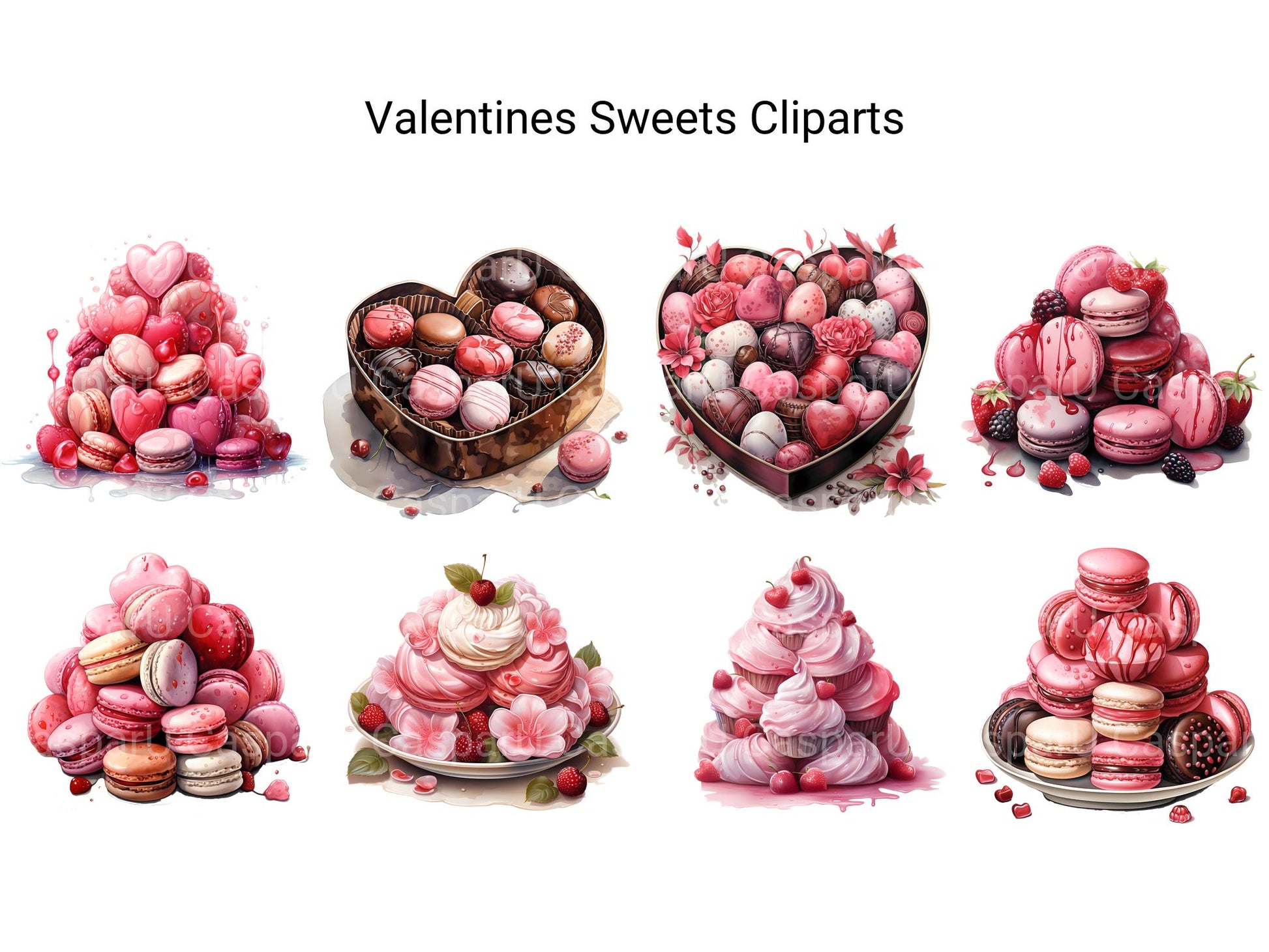 Valentines Sweets Clipart - CraftNest