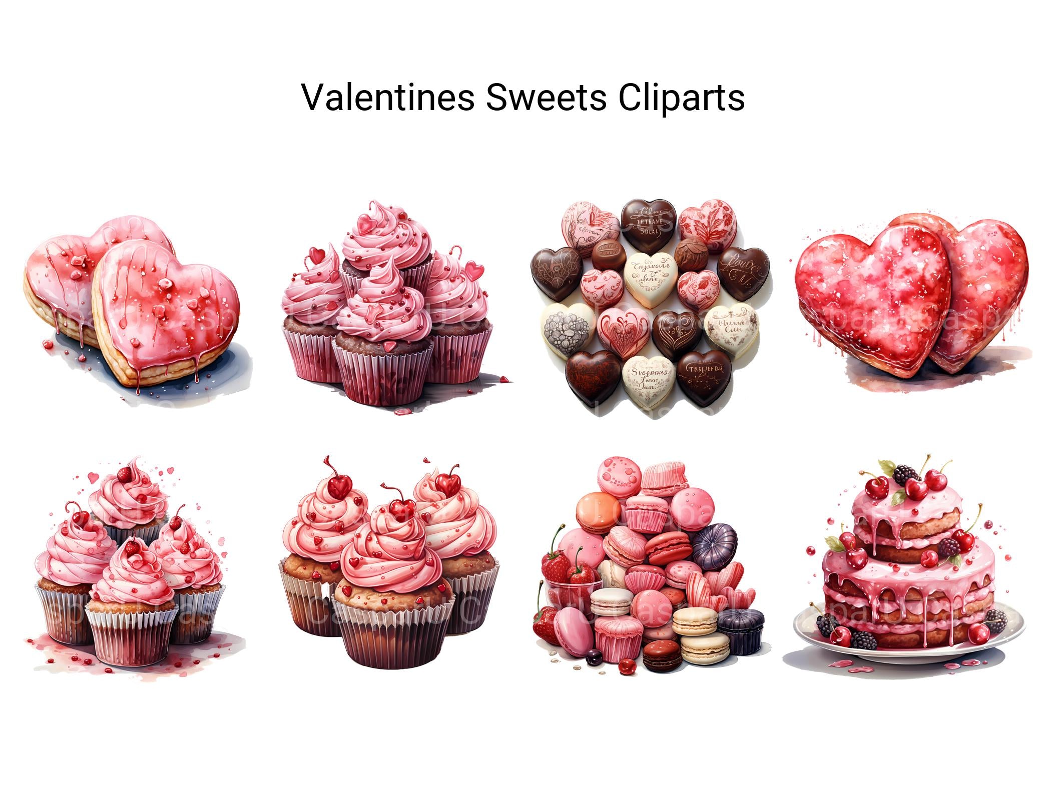 Valentines Sweets Clipart - CraftNest