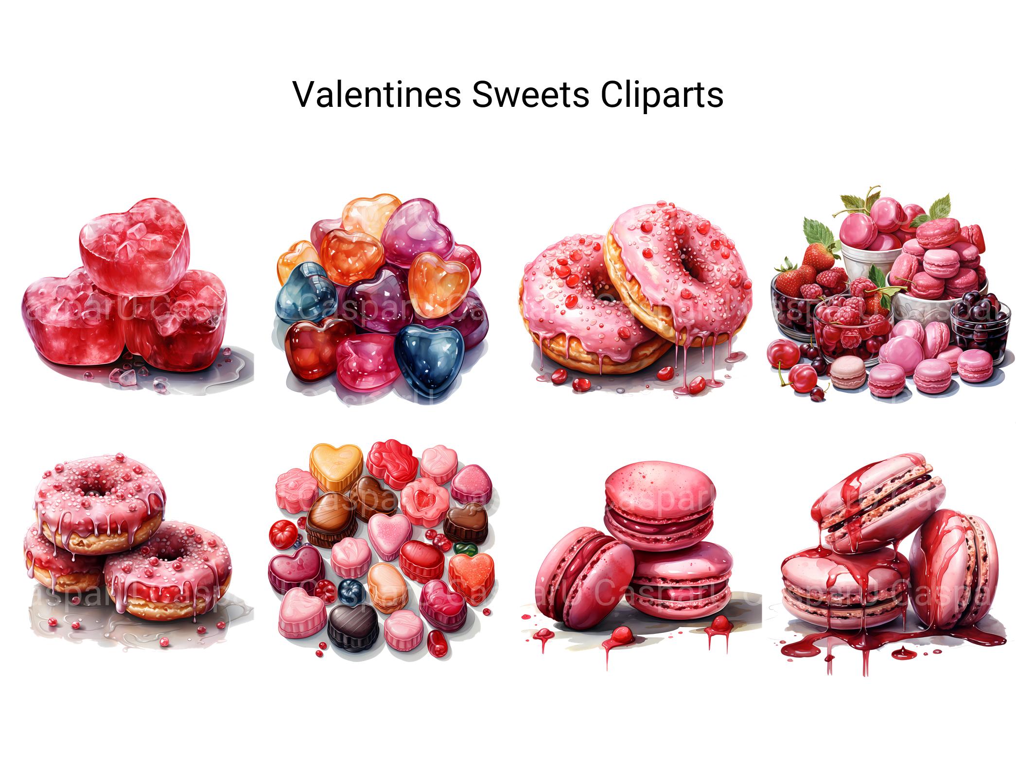 Valentines Sweets Clipart - CraftNest