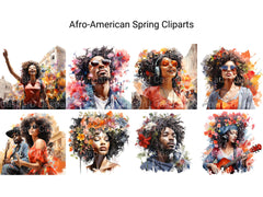 Afro-American Spring Clipart - CraftNest