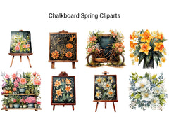 Chalkboard Spring Clipart - CraftNest