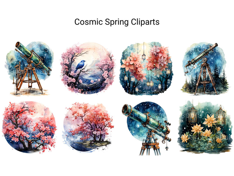 Cosmic Spring Clipart - CraftNest