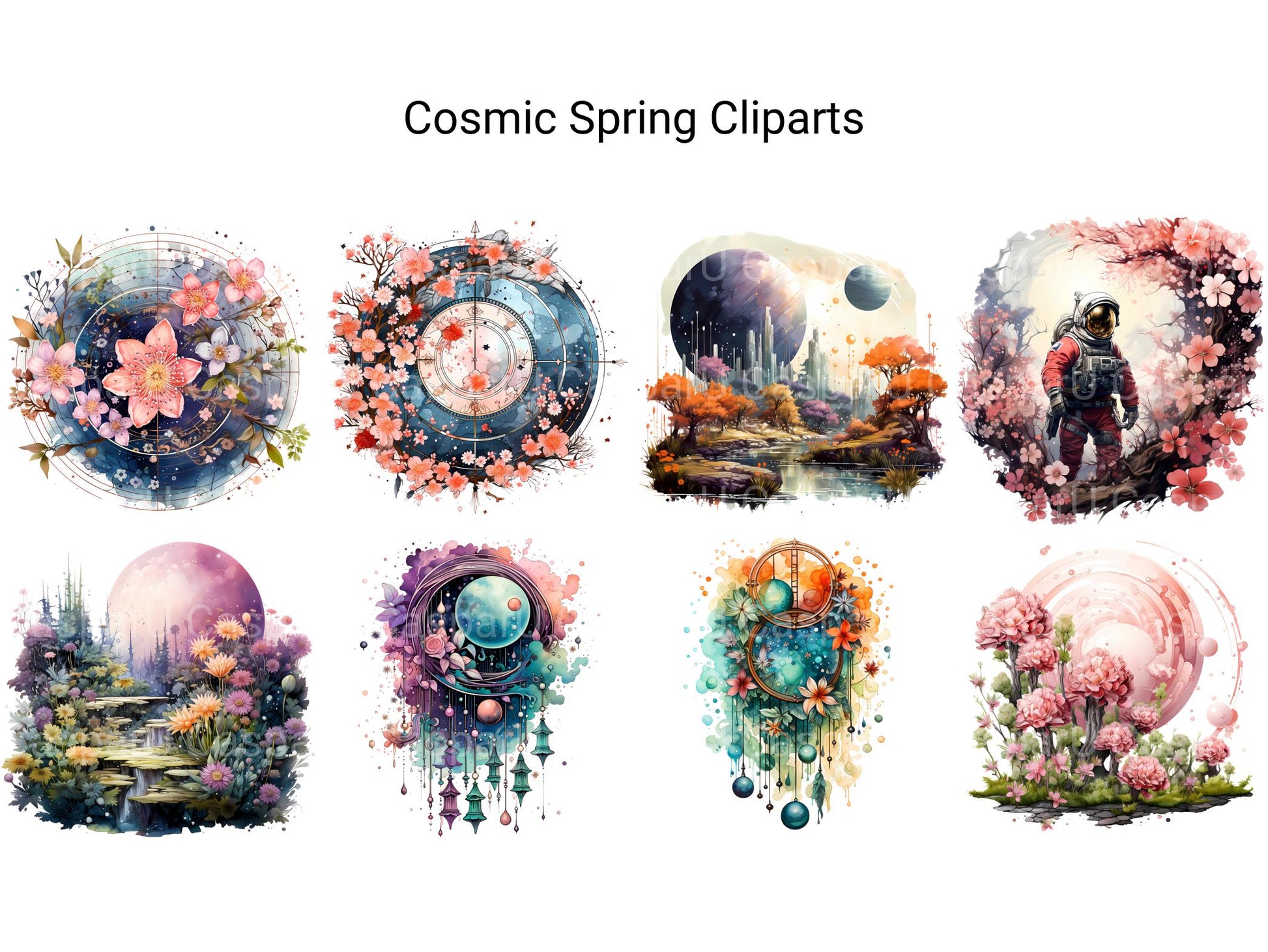 Cosmic Spring Clipart - CraftNest