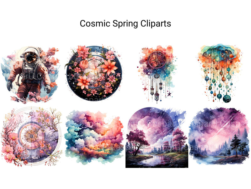 Cosmic Spring Clipart - CraftNest