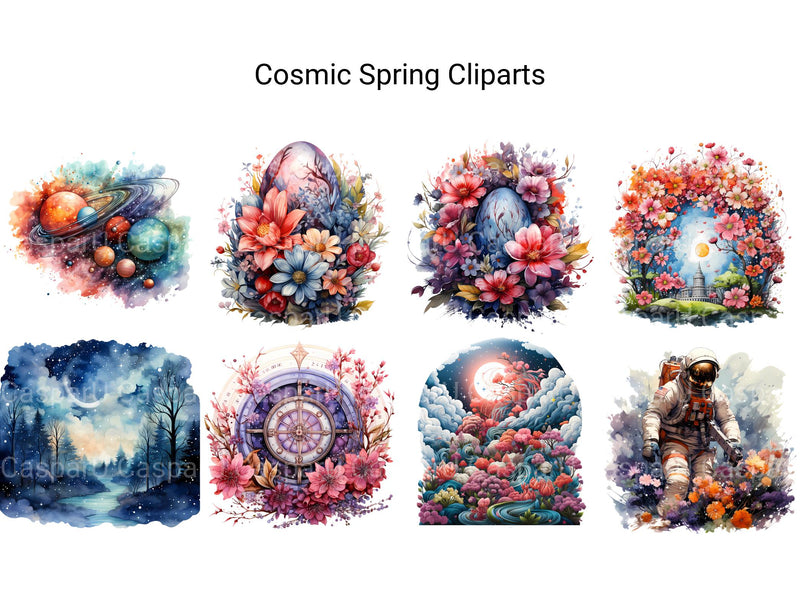 Cosmic Spring Clipart - CraftNest