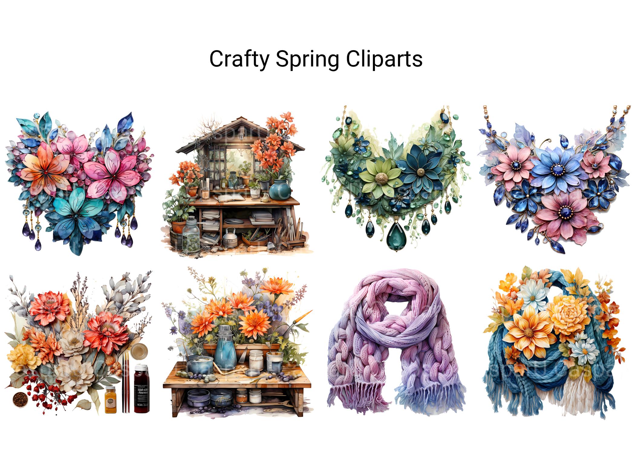 Crafty Spring Clipart - CraftNest