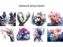 Cyberpunk Spring Clipart - CraftNest