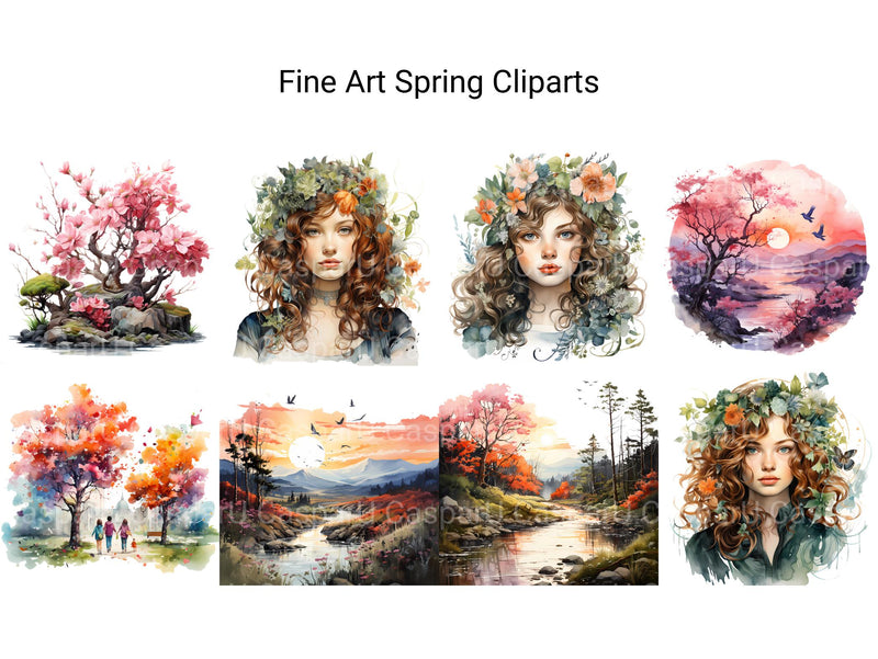 Fine Art Spring Clipart - CraftNest