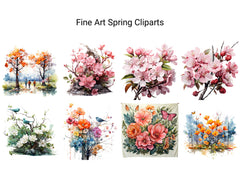 Fine Art Spring Clipart - CraftNest