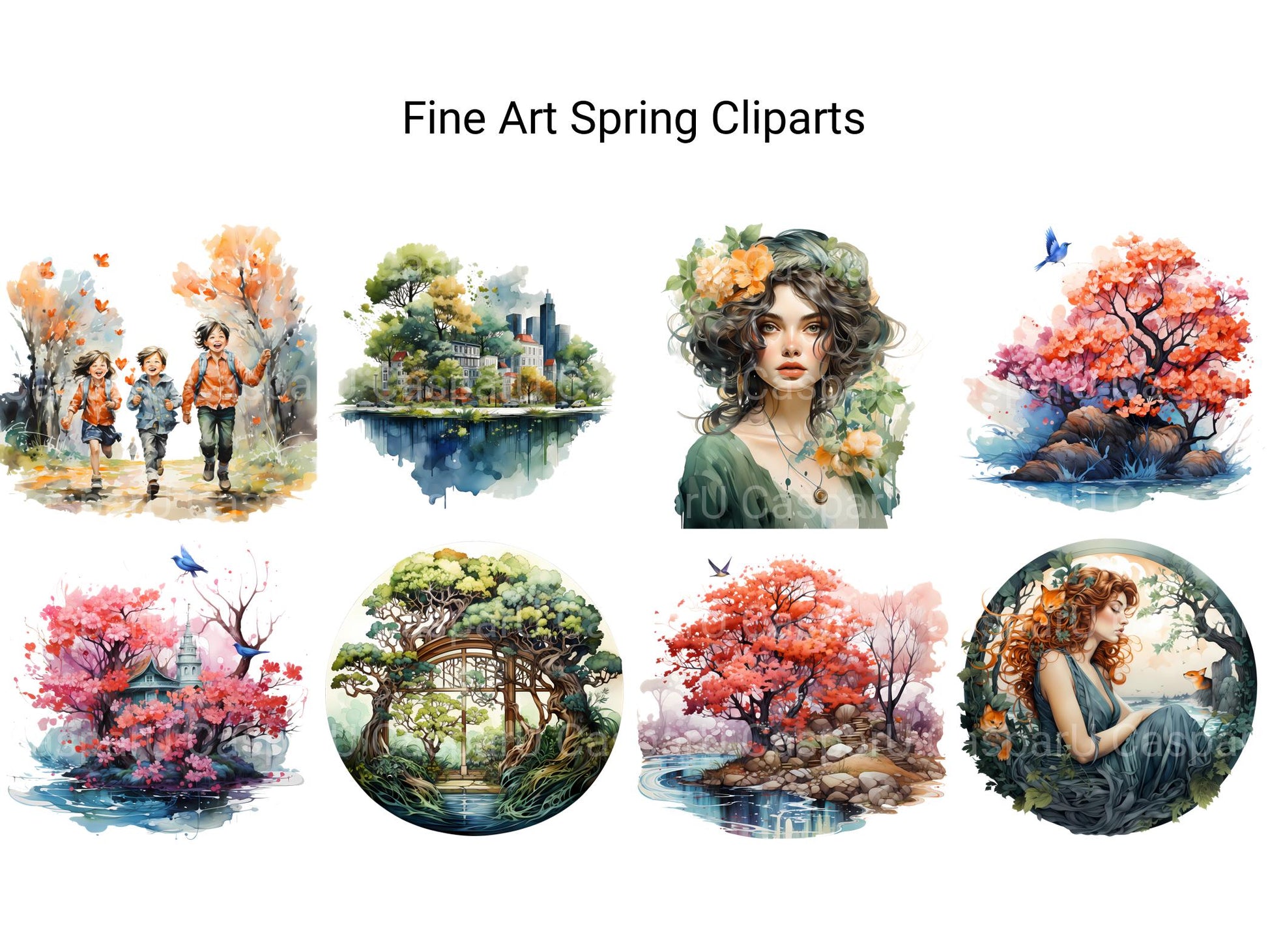 Fine Art Spring Clipart - CraftNest