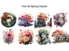 Fine Art Spring Clipart - CraftNest