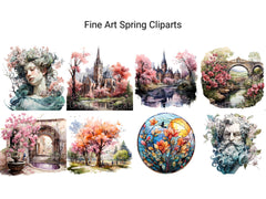 Fine Art Spring Clipart - CraftNest