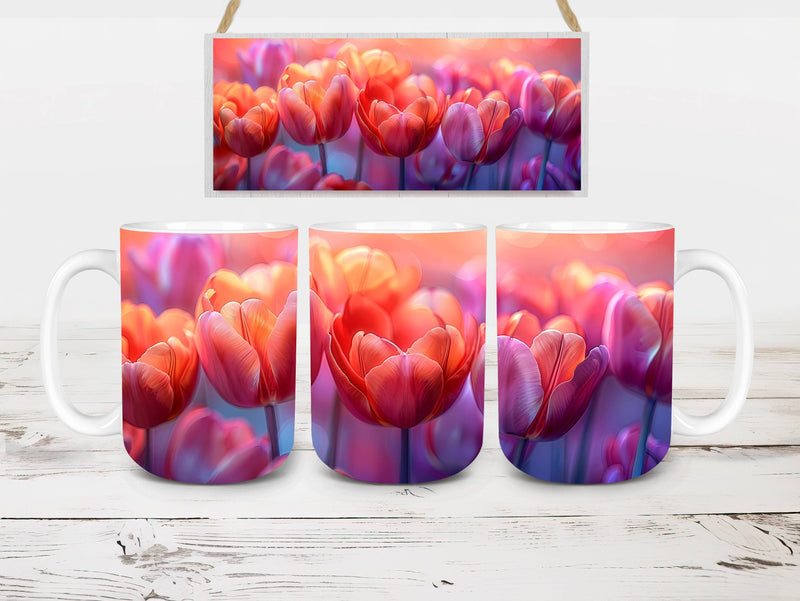 Flower Tulips 2 Mug Wrap - CraftNest