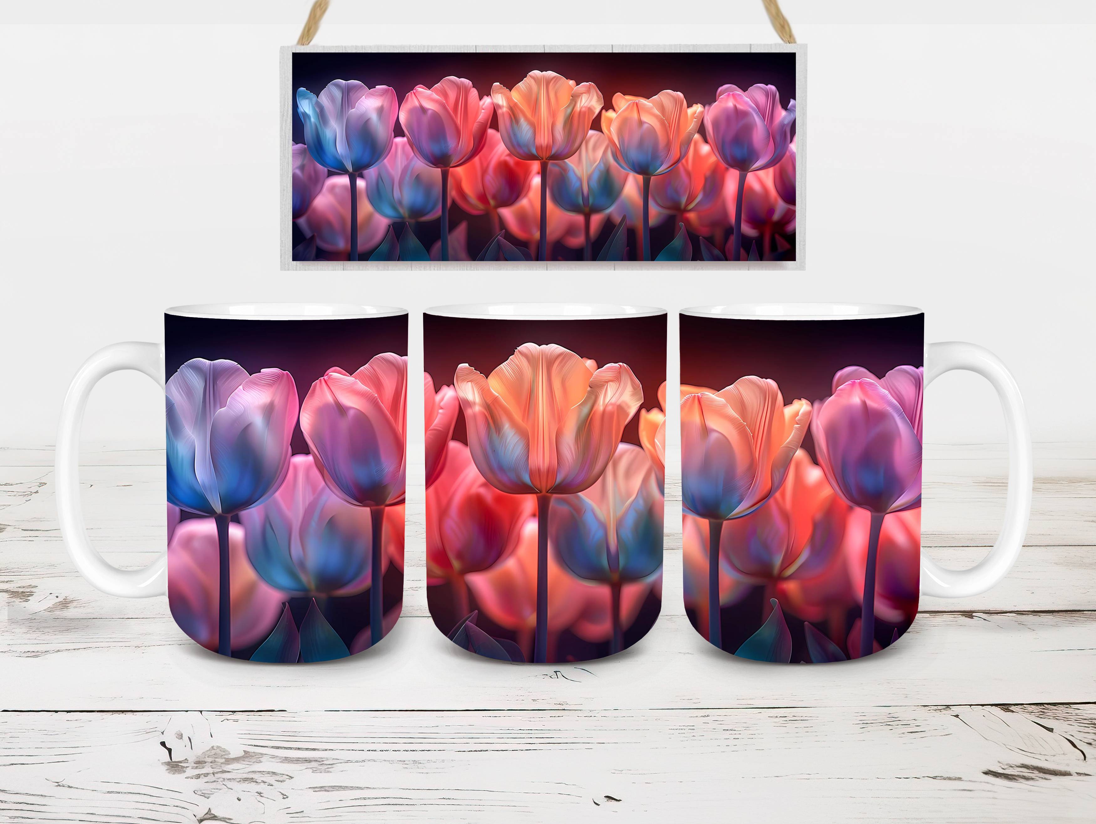 Flower Tulips 2 Mug Wrap - CraftNest