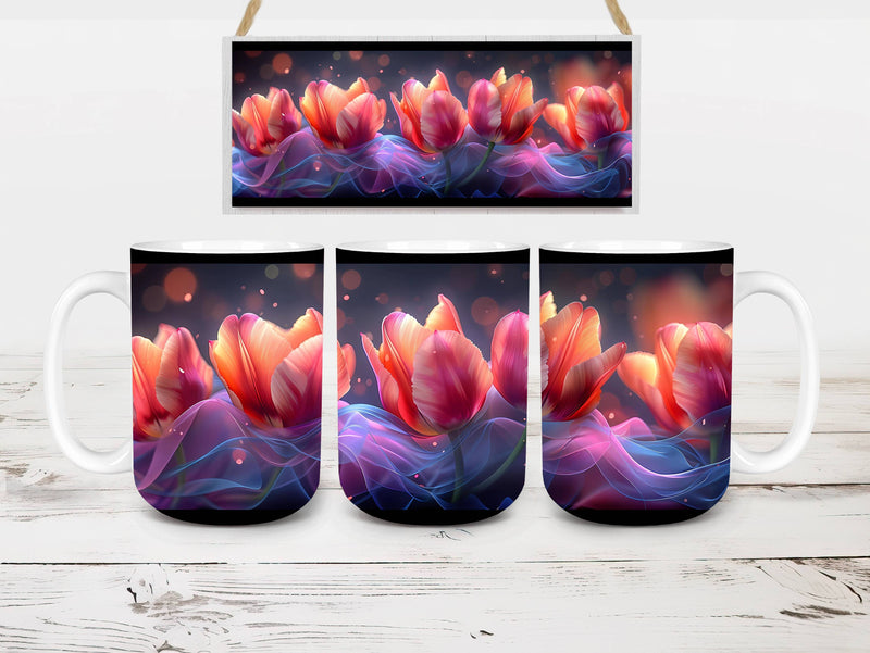 Flower Tulips 2 Mug Wrap - CraftNest