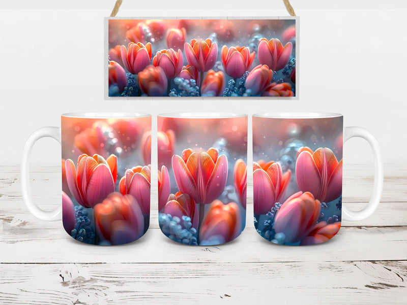 Flower Tulips 2 Mug Wrap - CraftNest