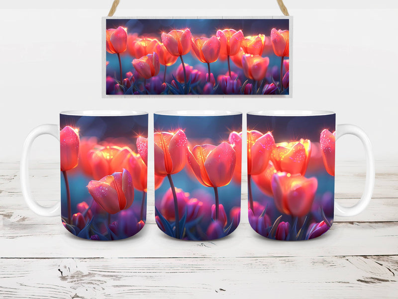 Flower Tulips 2 Mug Wrap - CraftNest