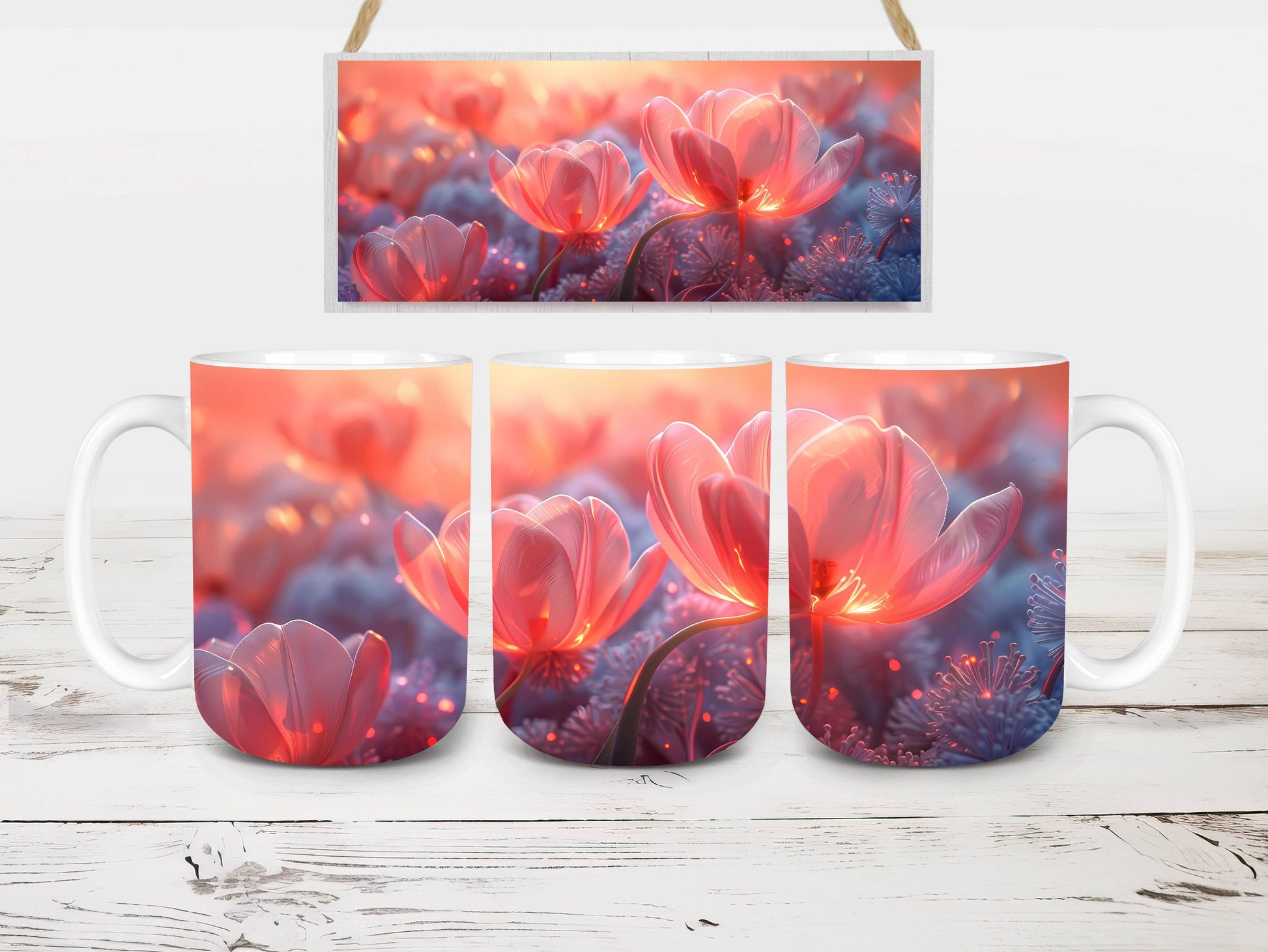 Flower Tulips 2 Mug Wrap - CraftNest