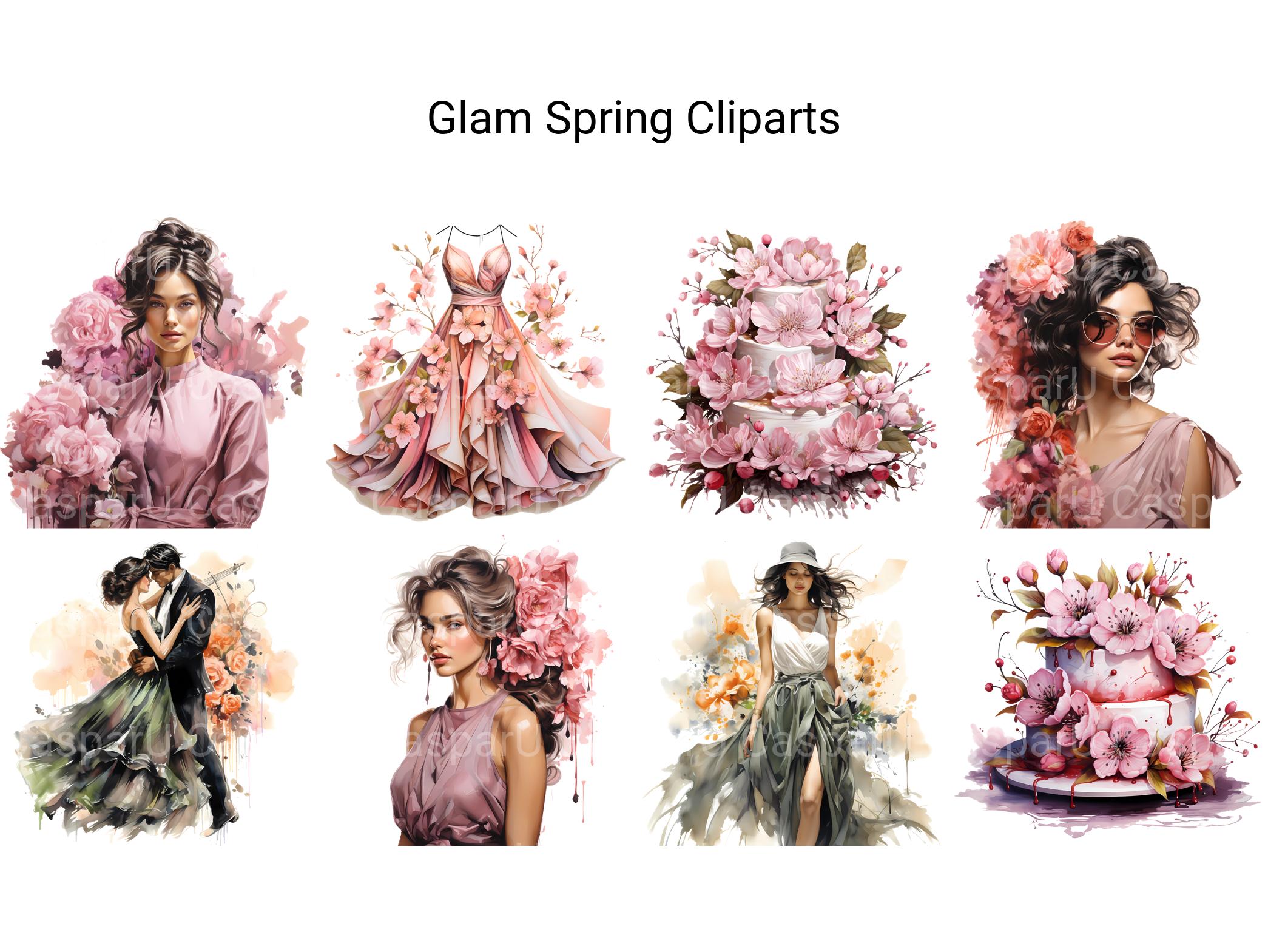 Glam Spring Clipart - CraftNest