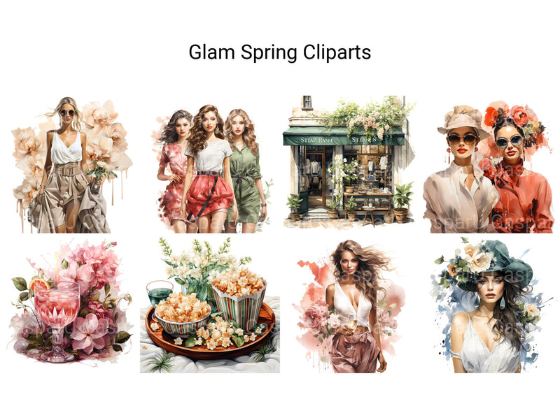 Glam Spring Clipart - CraftNest