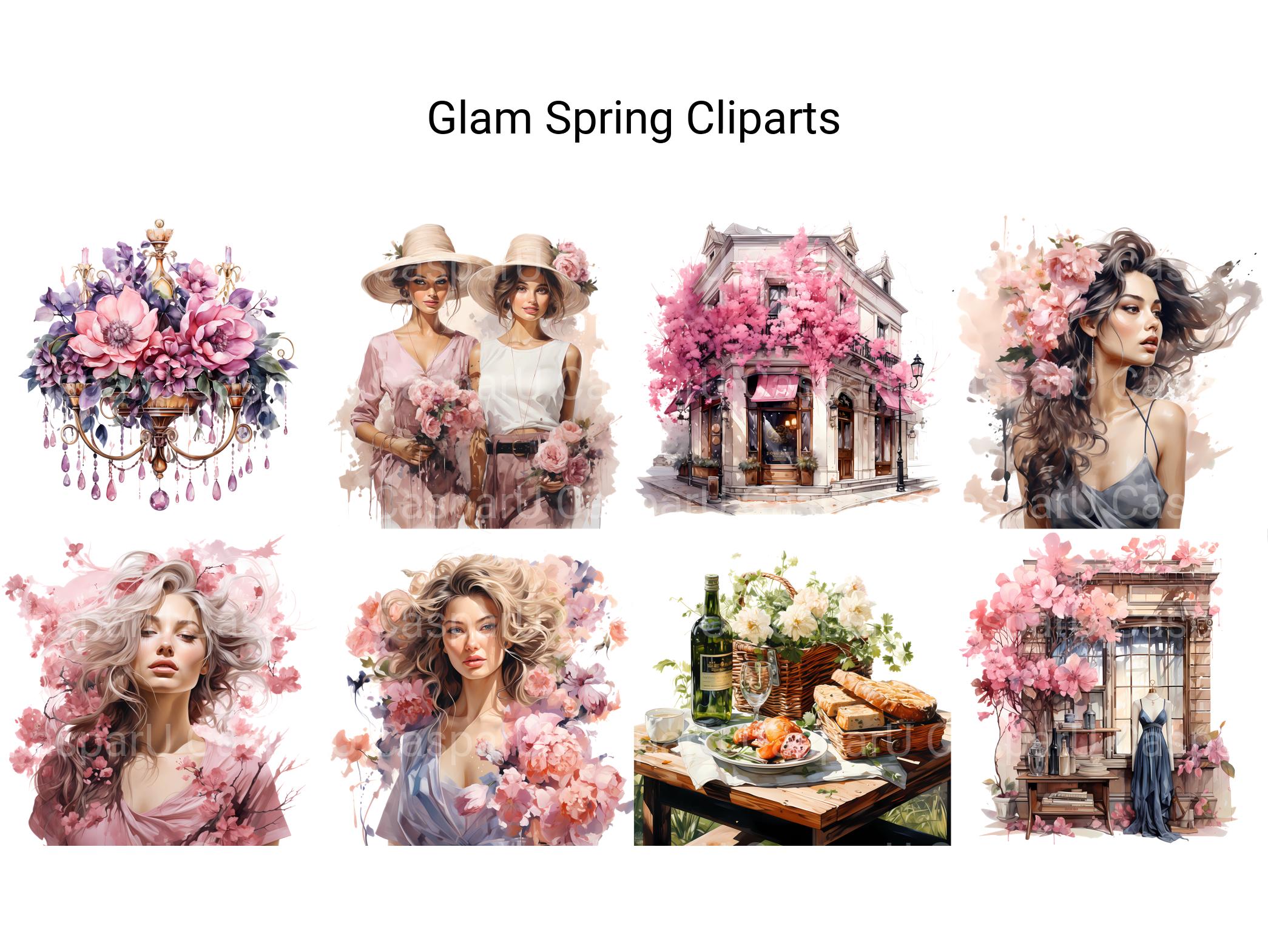 Glam Spring Clipart - CraftNest