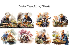 Golden Years Spring Clipart - CraftNest