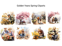 Golden Years Spring Clipart - CraftNest