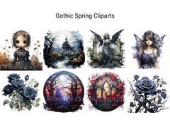 Gothic Spring Clipart - CraftNest