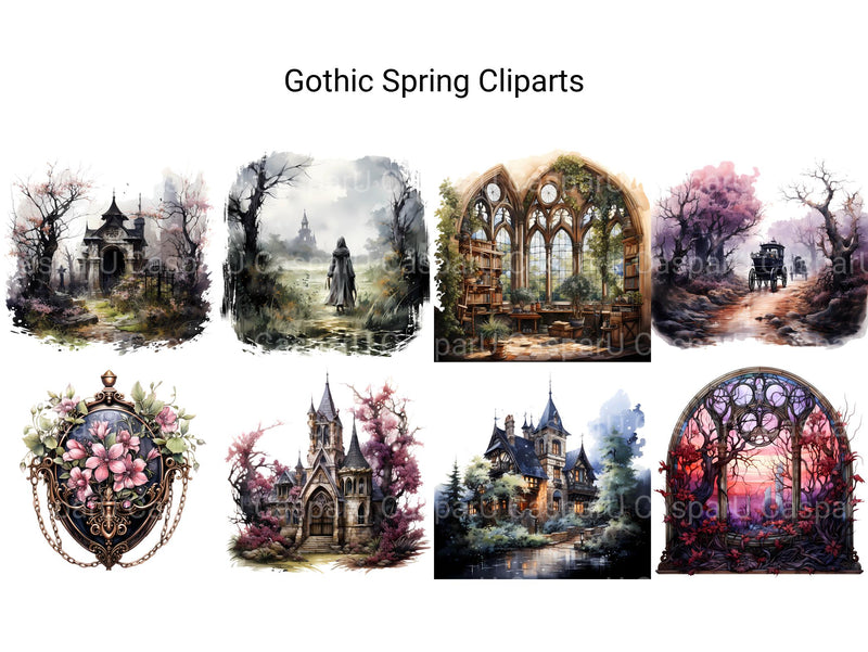 Gothic Spring Clipart - CraftNest