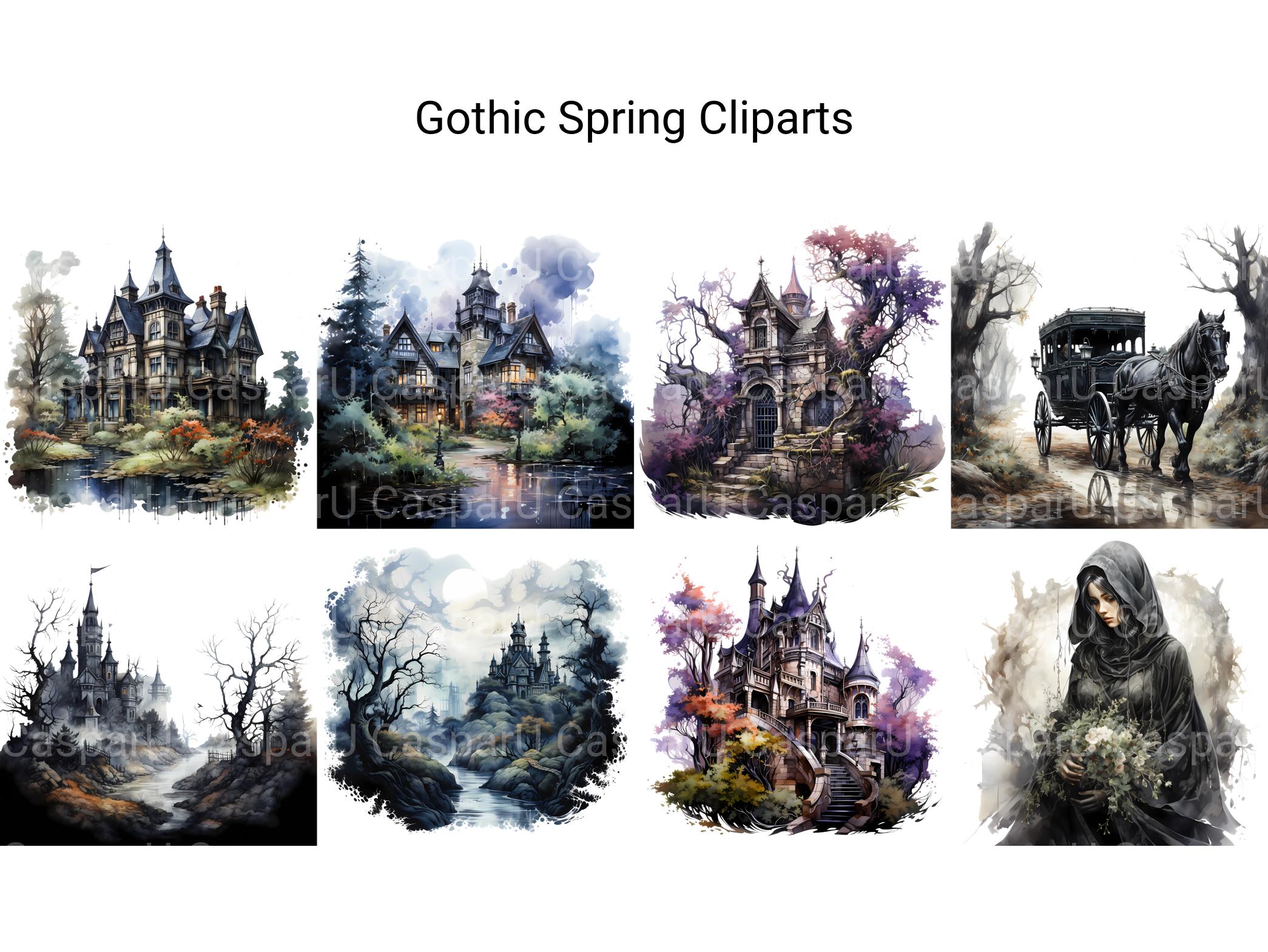 Gothic Spring Clipart - CraftNest