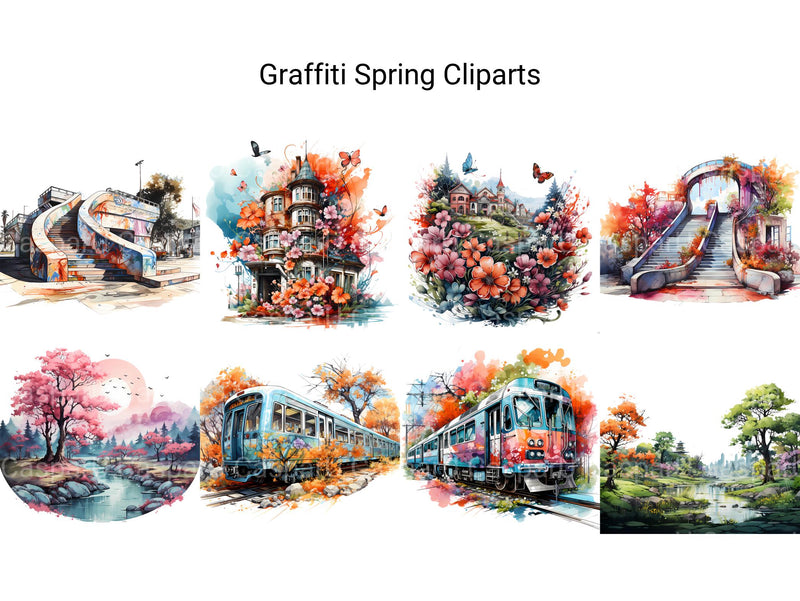 Graffiti Spring Clipart - CraftNest