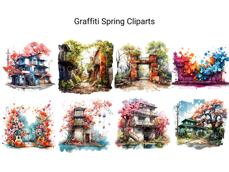 Graffiti Spring Clipart - CraftNest