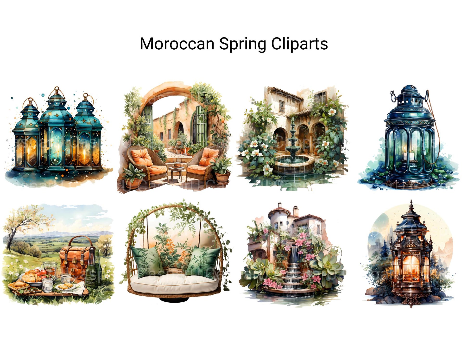 Moroccan Spring Clipart - CraftNest