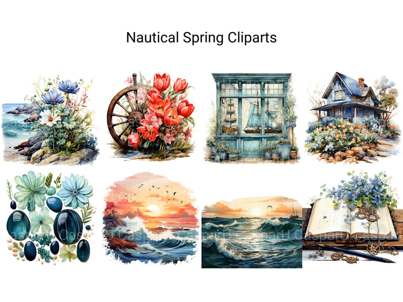 Nautical Spring Clipart - CraftNest