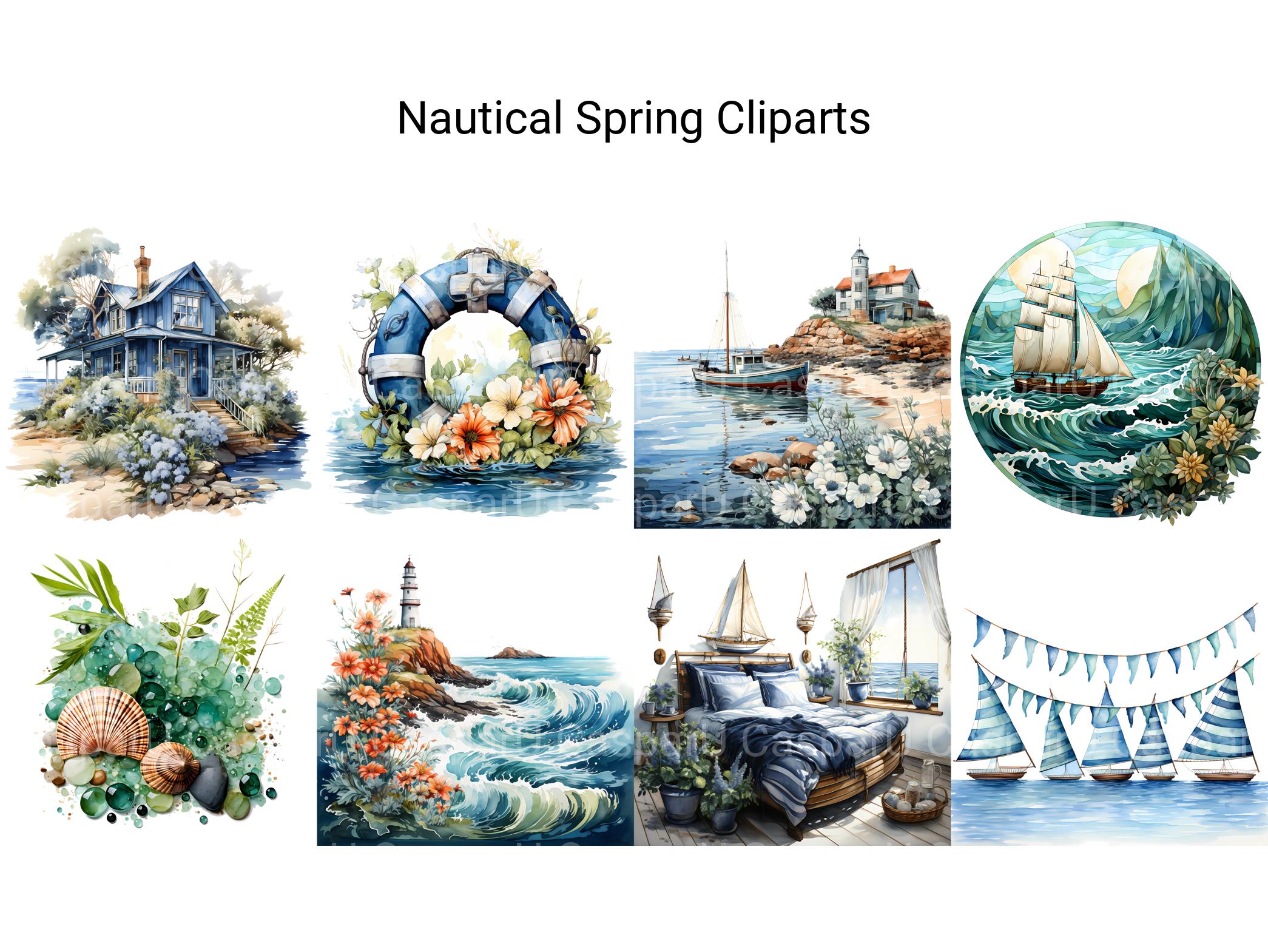 Nautical Spring Clipart - CraftNest